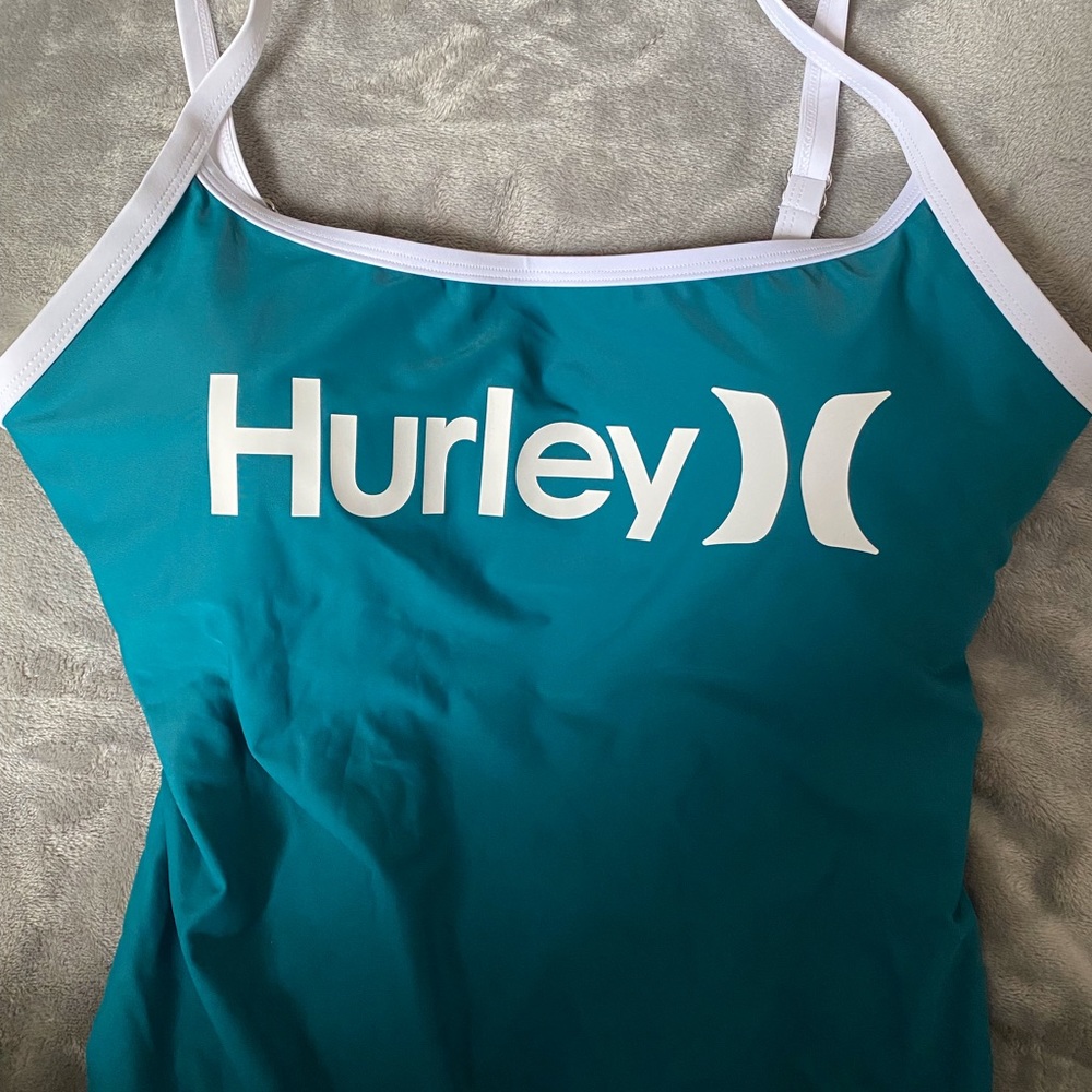 HURLEY Plus Size Teal bathing suit